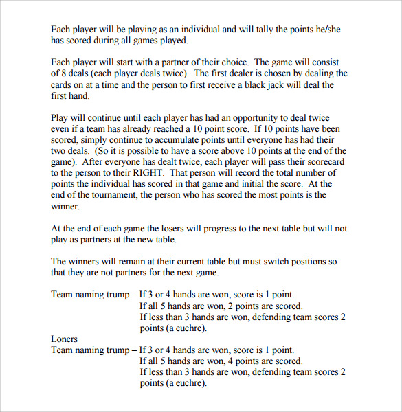 card game euchre instructions
