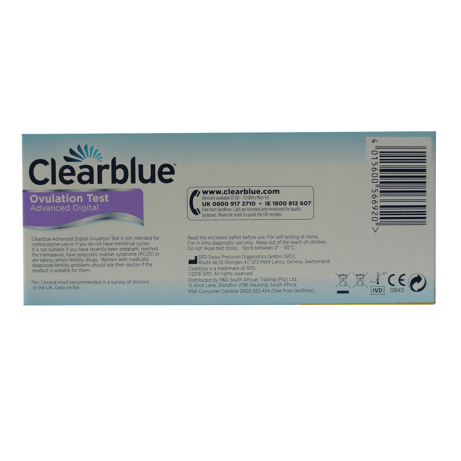 clear blue ovulation test instructions