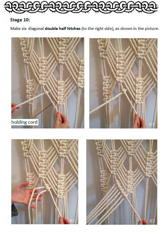 instructions for a macrame door curtain