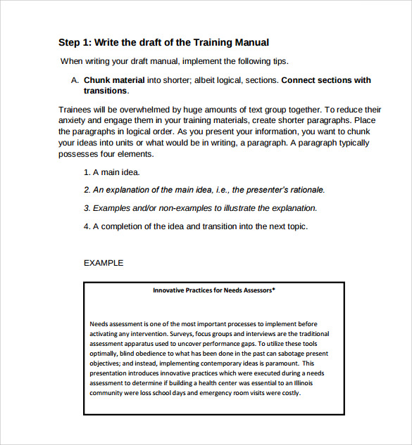 how to create an instruction manual in word