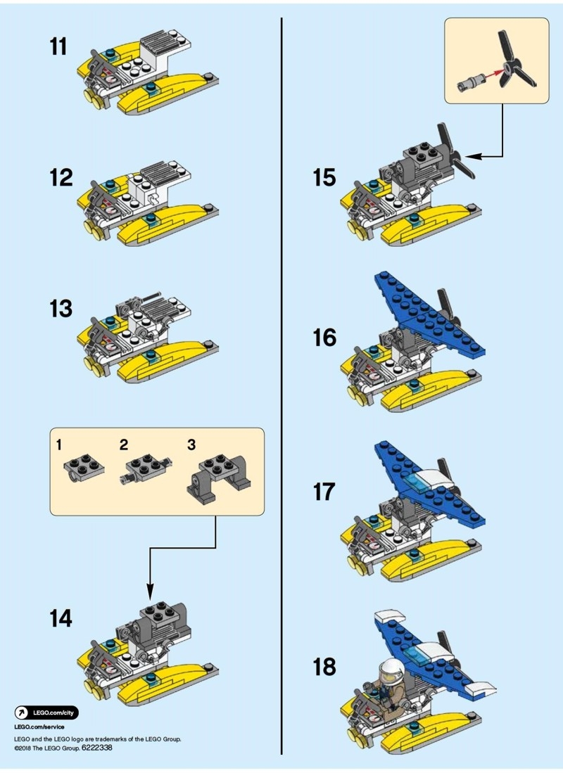 lego police plane instructions
