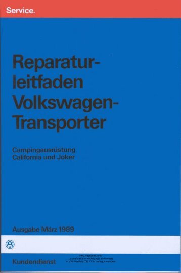 vw transporter instruction manual